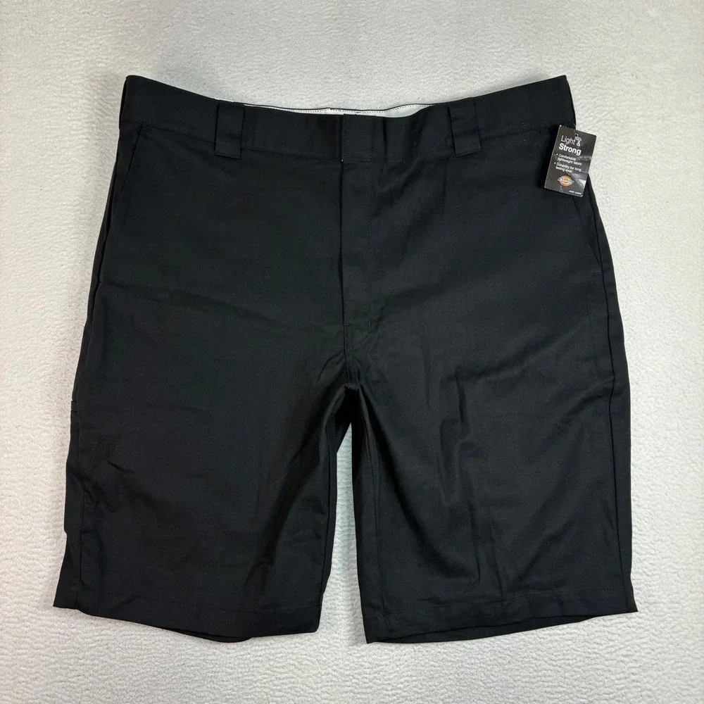 Dickies Work Shorts Men 42x11 Black Relaxed Fit Twill Skater Workwear Flex NWT